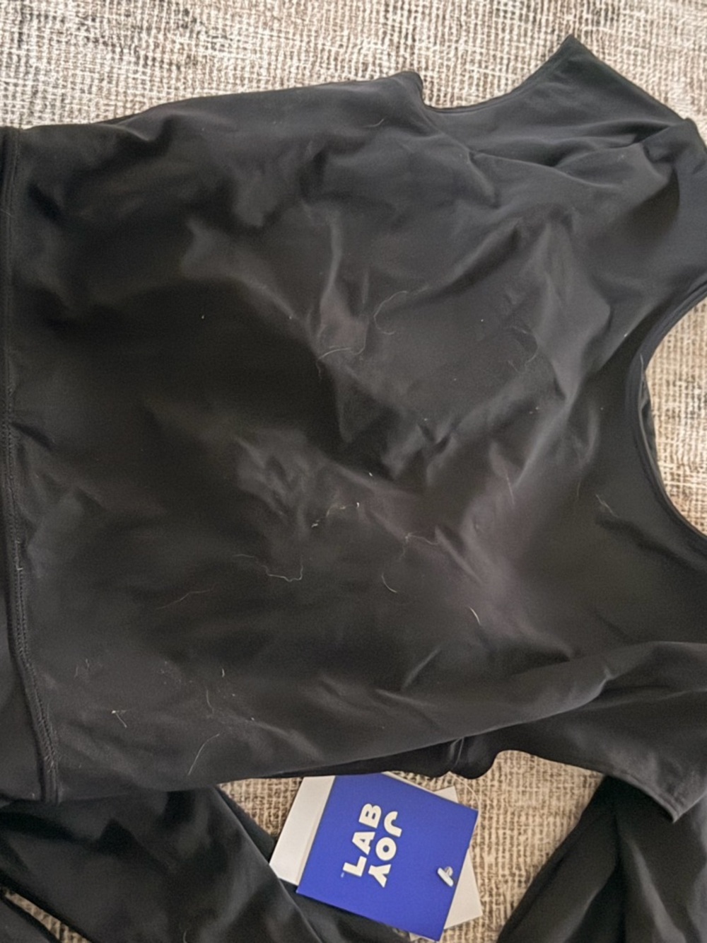 JoyLab Black Scoop-Neck Athletic jumpsuit